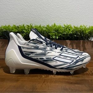 Adidas Adizero Football Cleats White/Navy Blue Shoes GZ6912 Men's Size 12
